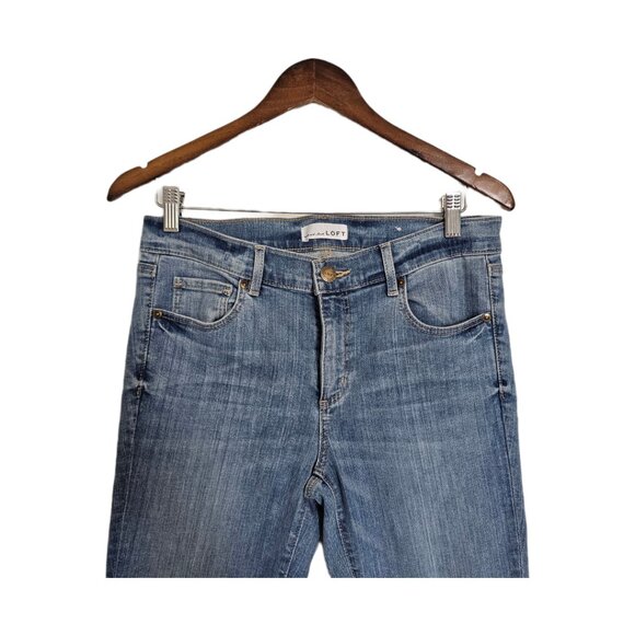 Loft mid rise ankle skinny blue jeans size 28 NWT - Picture 4 of 11
